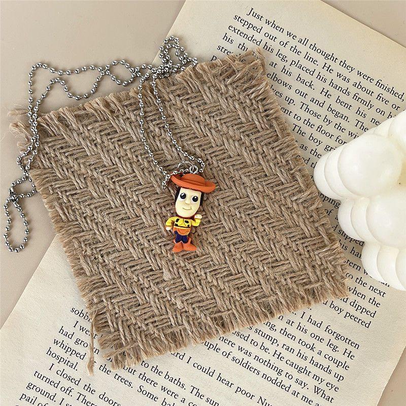 New Disney Toy Story Woody Buzz Lightyear Alien Anime Cartoon Necklace Creative Personality Clavicle Chain Clothing Accessories