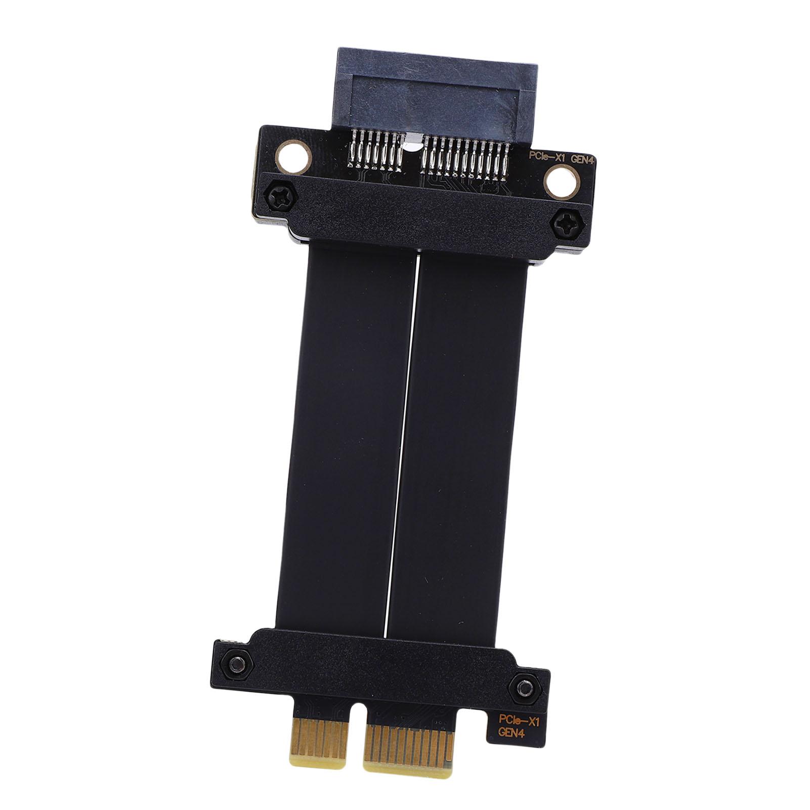

PCIe 4.0 X1 Extension Cable 180 degrees Full Speed Lossless Gen 4 GPU Graphics Card Extension Cable for M.2 WiFi 10cm / 3.9in