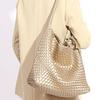Shoulder Bag Woven Bag for Women Europe and the United States Popular PU Leather Soft Fabric Women Underarm Bag