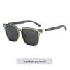 Polarized Square Sunglasses with UV Protection and Wood Grain Legs (Model P891876)