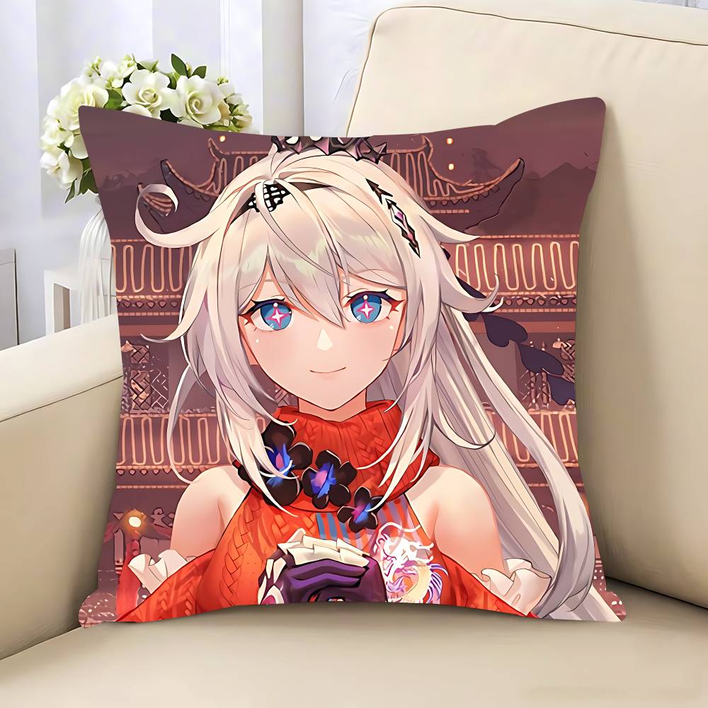 Honkai-i Impact K-kiana Pillow Case Removable Washable Cushion Cover – All-Season Soft Linen