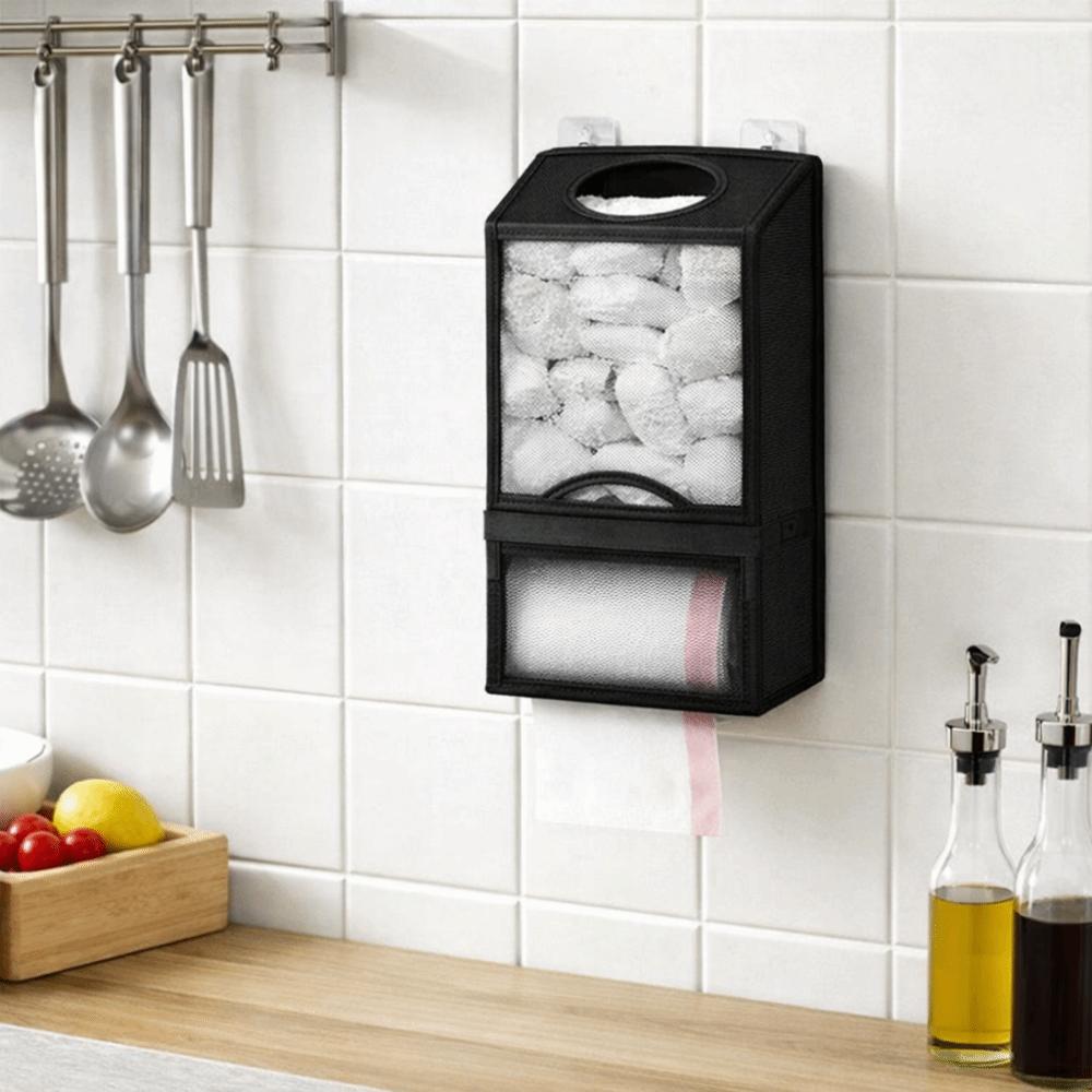 Non-woven Fabric Garbage Bag Storage Bag Wall Mounted Trash Bags Dispenser  Shopping Bags