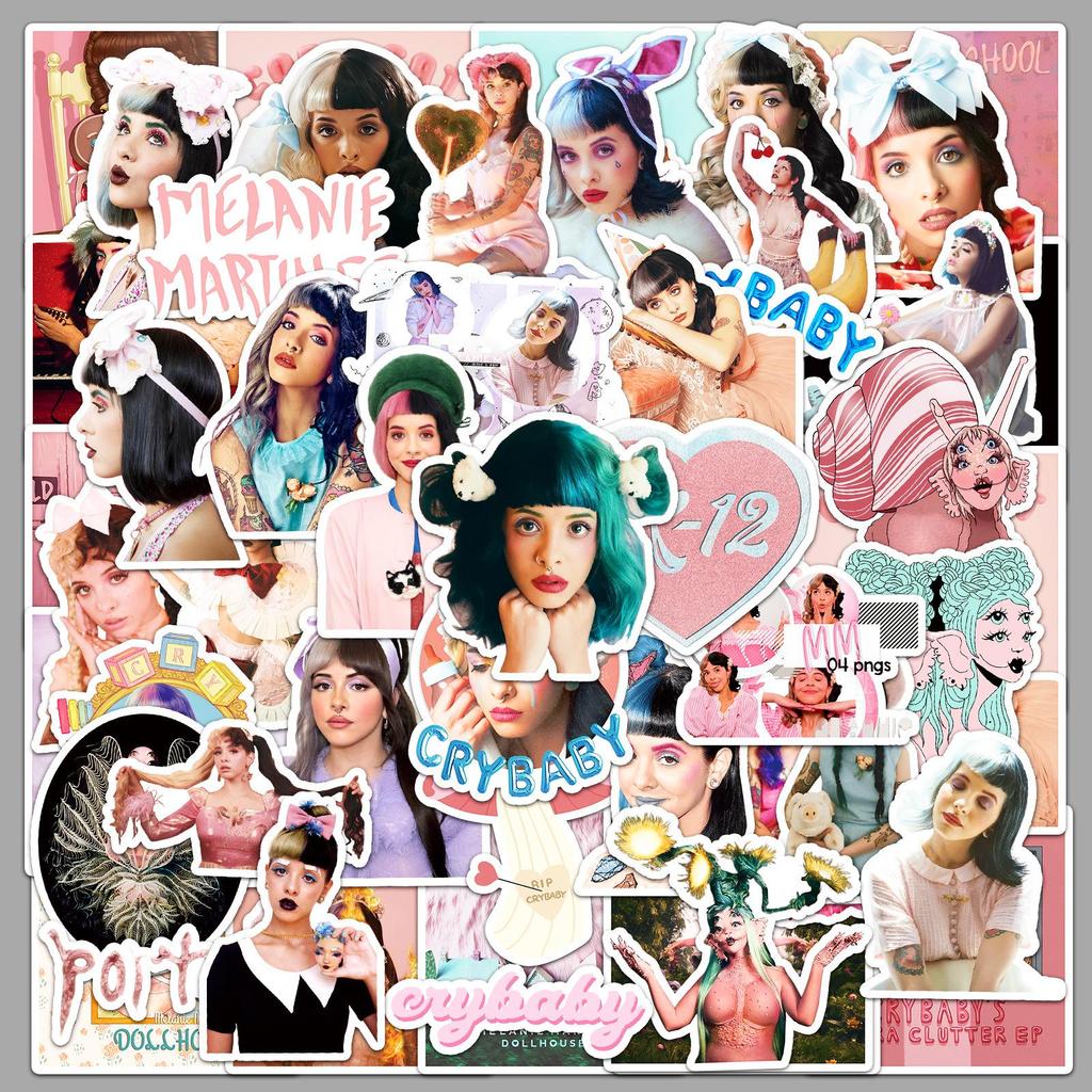 50pcs Melanie Martinez Graffiti Stickers – Trendy European & American Star Decor for Water Bottles & Phones