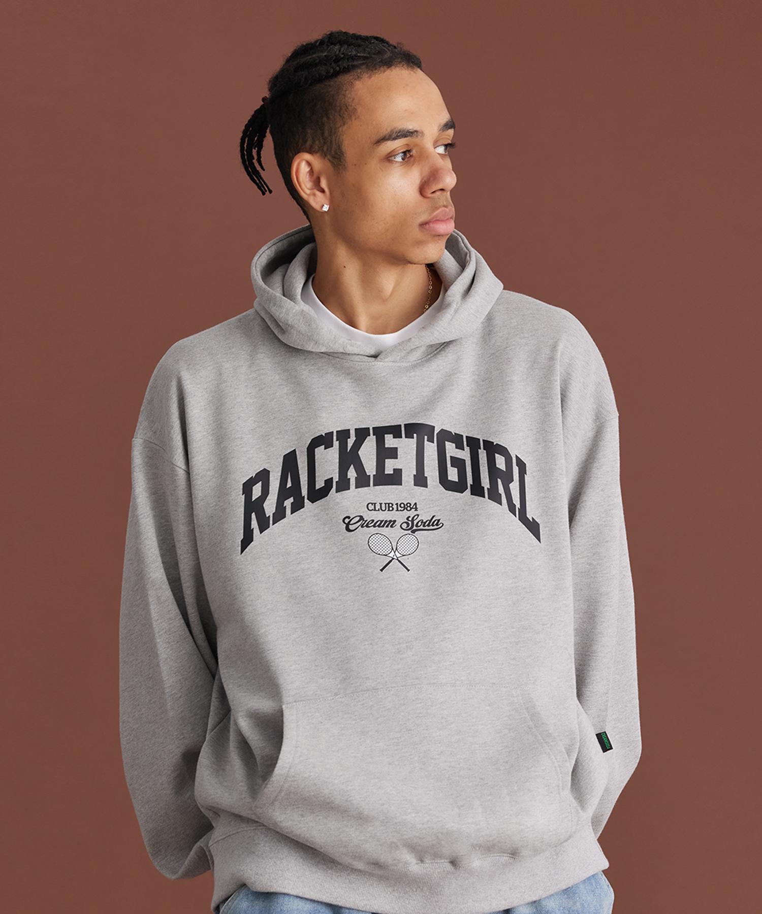 Cream Soda Lab Racket Girl Gray Black Hoodie M