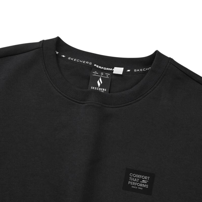 Skechers Pullover Performance Series Color Block Crew Neck Knit Sweatshirt Men Sweatshirt Carbon-Black P124M006-0018
