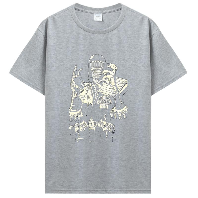 Dredd T Shirt Judge Death TShirt Casual Graphic Tee Shirt Cotton Awesome Short Sleeves Male Oversized Tshirt