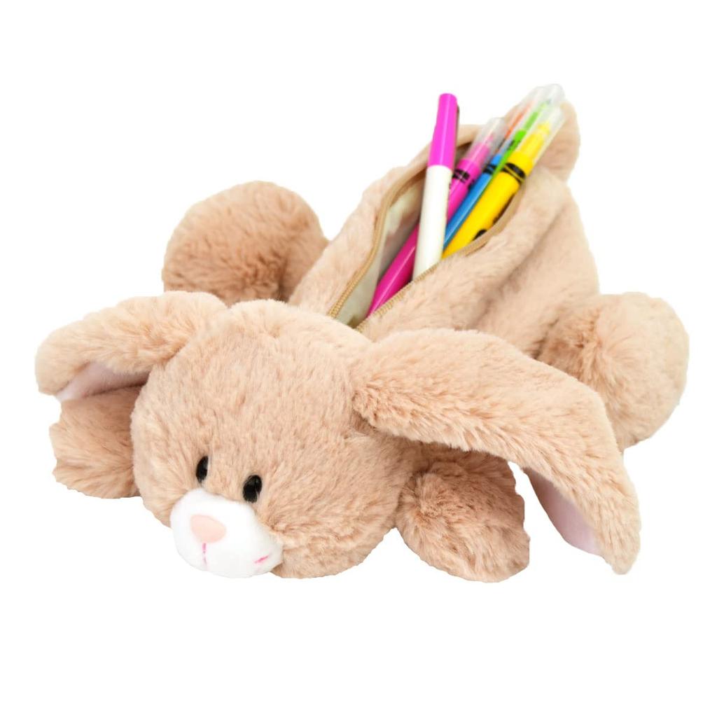 [NICI] Figure Pen Pouch, Saru-eared Rabbit, Pen Case, Stuffed Animal, Stationery, Pencil Case