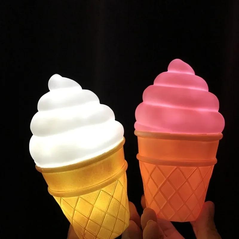 The Same Paragraph Ice Cream Night Light Baby Feeding Lamp From Night Light Room Decoration Simulation Ice Cream