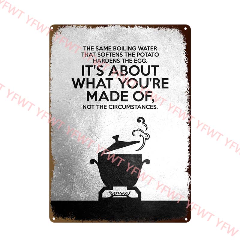 Do Your Best and Work Hard Motivational Quote Metal Tin Sign Art Posters Decorative Wall Art Picture for Office Home Decor