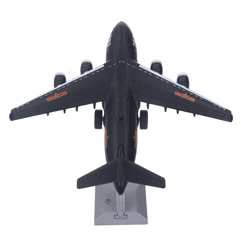 1 : 100 Scale Diecast Airplanes Model Collectible Decoration Pull Back Aircraft Model Toy Black