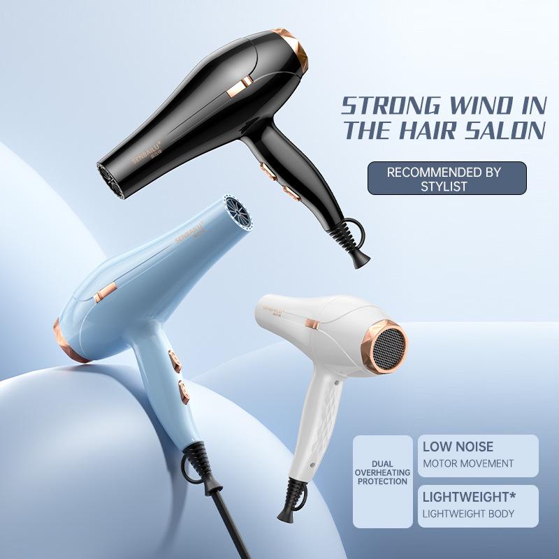 High-Speed Blue Light Hair Dryer - Powerful Salon & Home Use