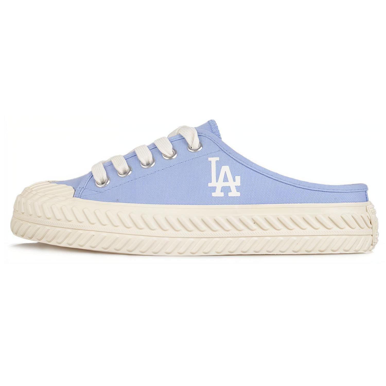 MLB Playball Mules Slip-On Rutschfest Langlebig Low-Top Leinenschuhe Unisex Sneaker Blau 32SHS1111-07S 41 white