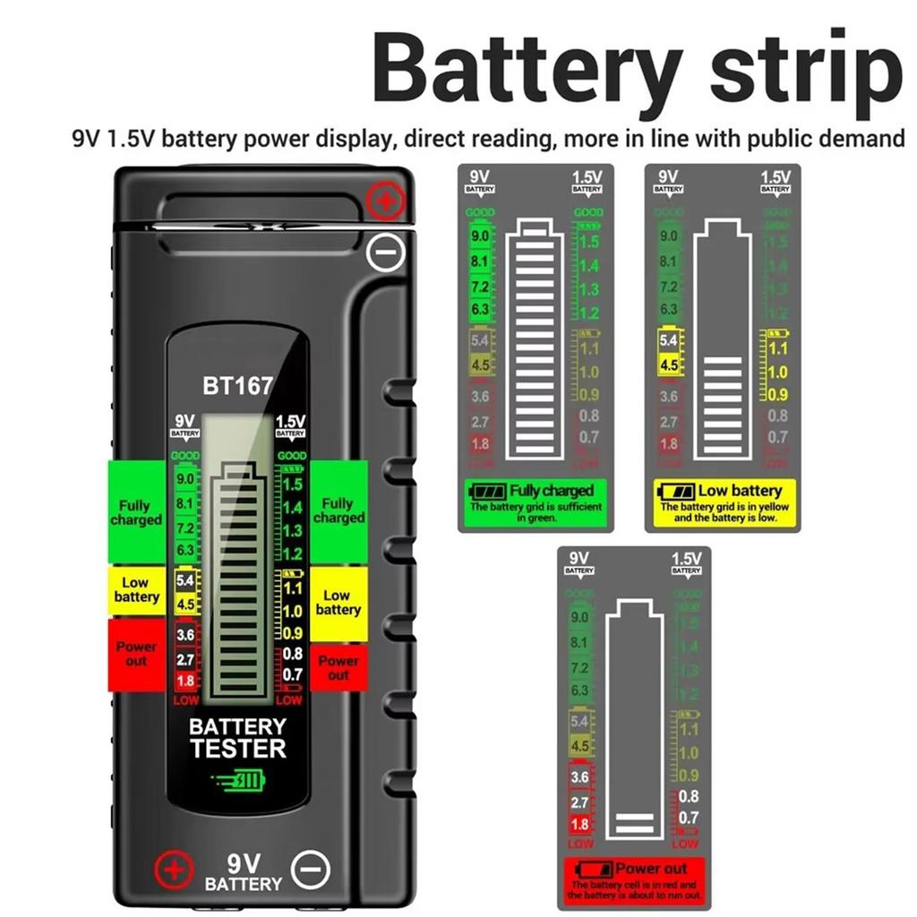 Compactly Battery Tester Checkers For Rechargeable Alkaline Batteries In Various Size Accurate Power Measurement Tool