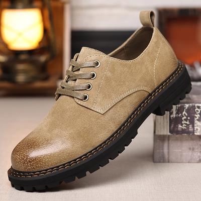 Fashion England Trend Casual Shoes Male Suede Oxford Wedding Leather Dress Shoes New Luxury Brand Men Flats All-match Men Walking Shoes