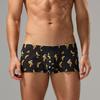 Calções de Cartoon Masculinos de Cintura Baixa Algodão Respirável Calças de Pijama para Casa Calções Finos Confortáveis Justos