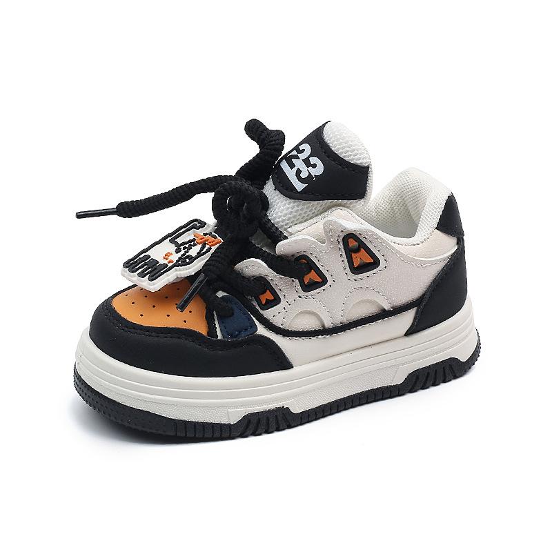 New Autumn Boys and Girls Fashion Trend Solid Non-slip Wear-resistant Soft Sole College Style Casual Sneakers