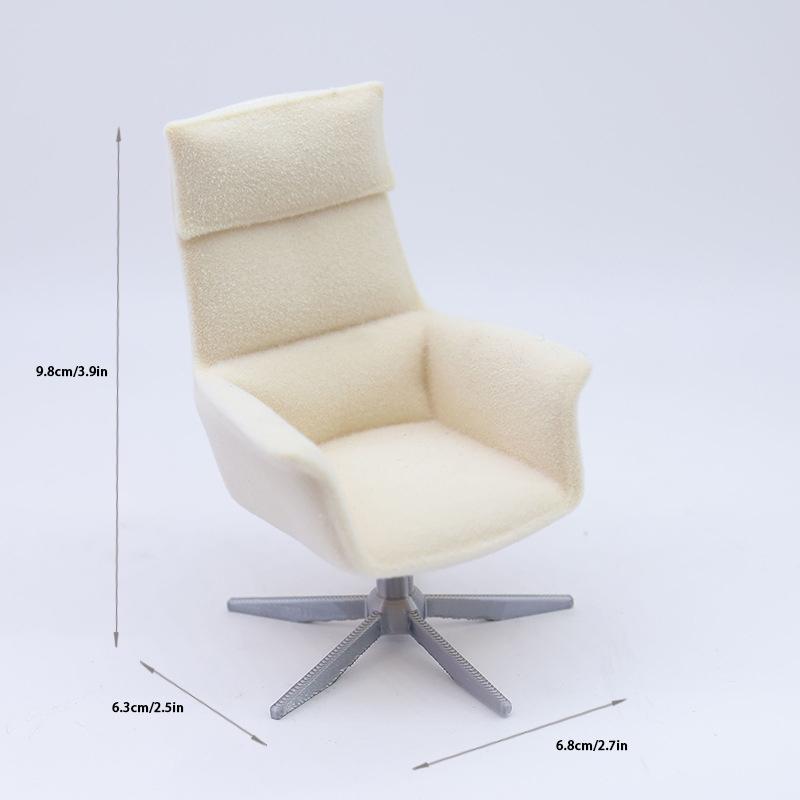 

1/12 Dollhouse Simulation Office Desk Chair Model Dollhouse Office Room Furniture Decoration Micro Scene Construction Props A1