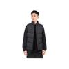 Li-Ning Sport Lifestyle Series Solid Color Stand Collar Loose Fit Zipper Windbreaker Vest Unisex Vest Black YMMU007-3