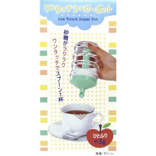 Yamakasei One-Touch Sugar Pot, 280ml, Made In Japan, White, 3g Per Shake (1 Spoonful)