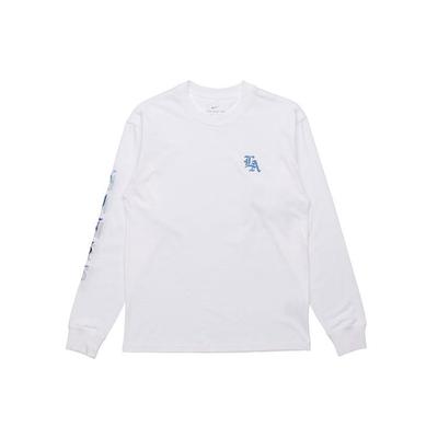 LeBron Embroidered Pattern Crew Neck Long Sleeve Basketball T-Shirt Men Tops White DB6187-100