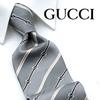 Gucci Gray Tie, Stripes, GUJ-828 [Used]