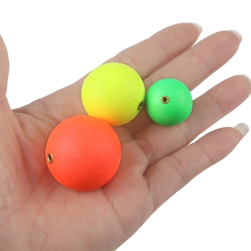 60Pcs/set Round Shape Fishing Bobbers, Large Mixed Color Plastic Float Fly Fishing Float Outdoor Fishing Bobber Tackle
