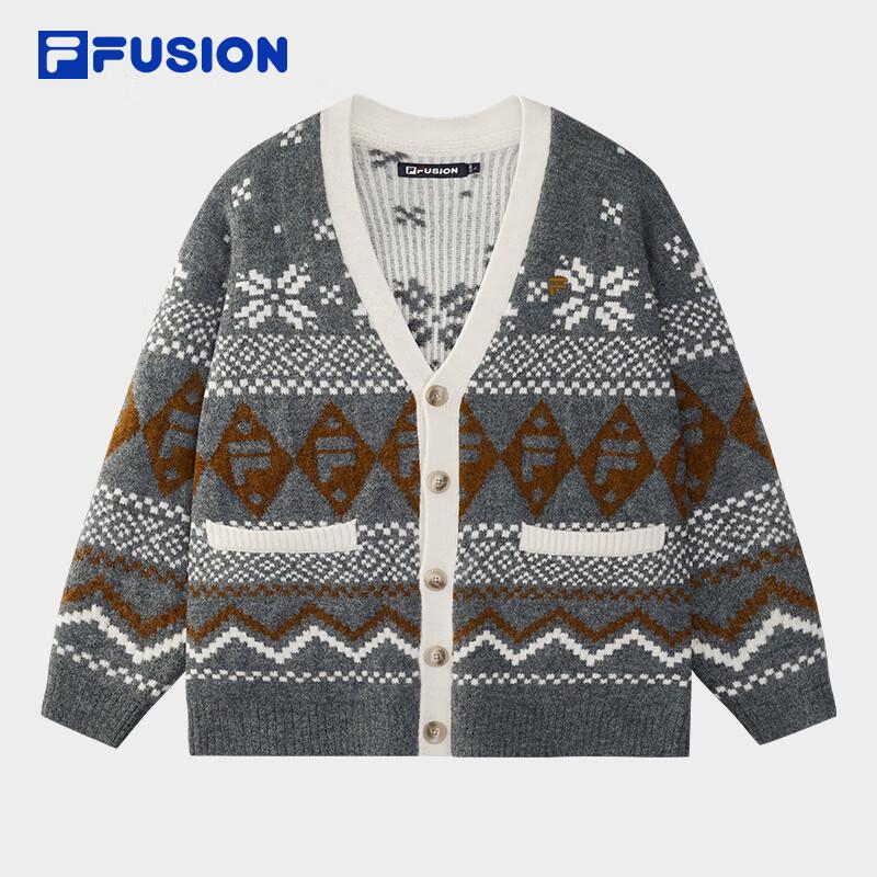 FILA FUSION Couple Woven V-Neck Cardigan