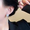 Niche Design Feeling Ice Transparent Opal Double-Sided Water Drop Ear Buckle Exquisite Versatile Earrings Temperament Light Luxury Simple Earrings