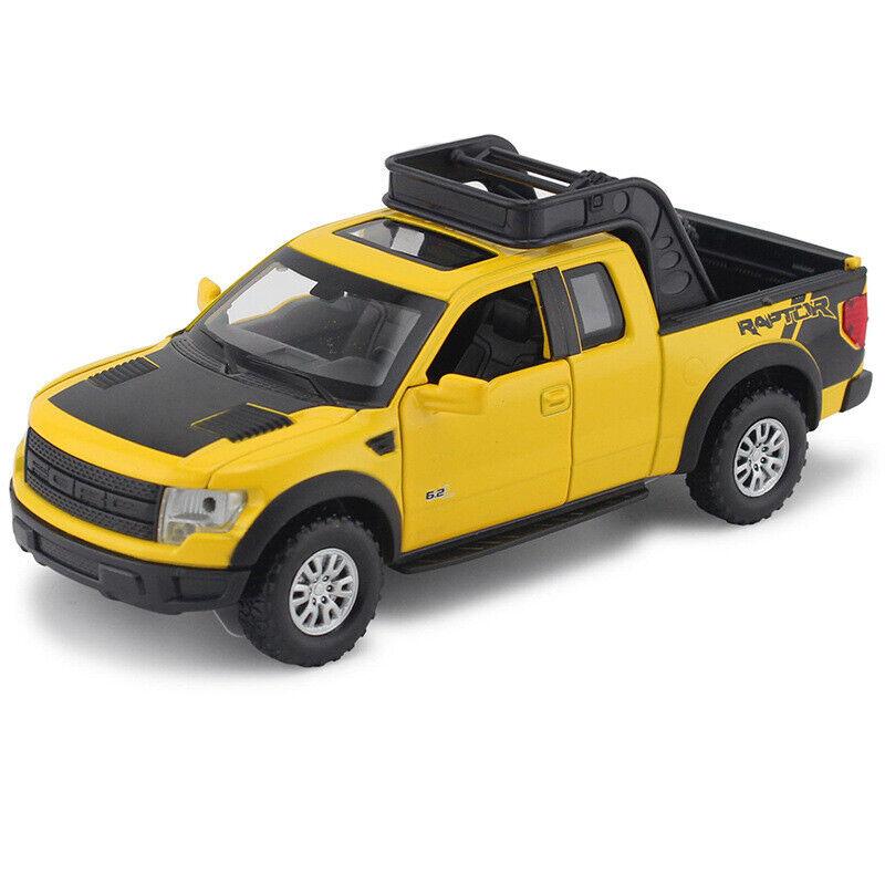 

Масштаб 1/32 Ford F-150 SVT Raptor Пикап Литой под давлением Модель автомобиля Игрушка для детей Подарок 1/32-Size:17.5*7*6.8cm жёлтый