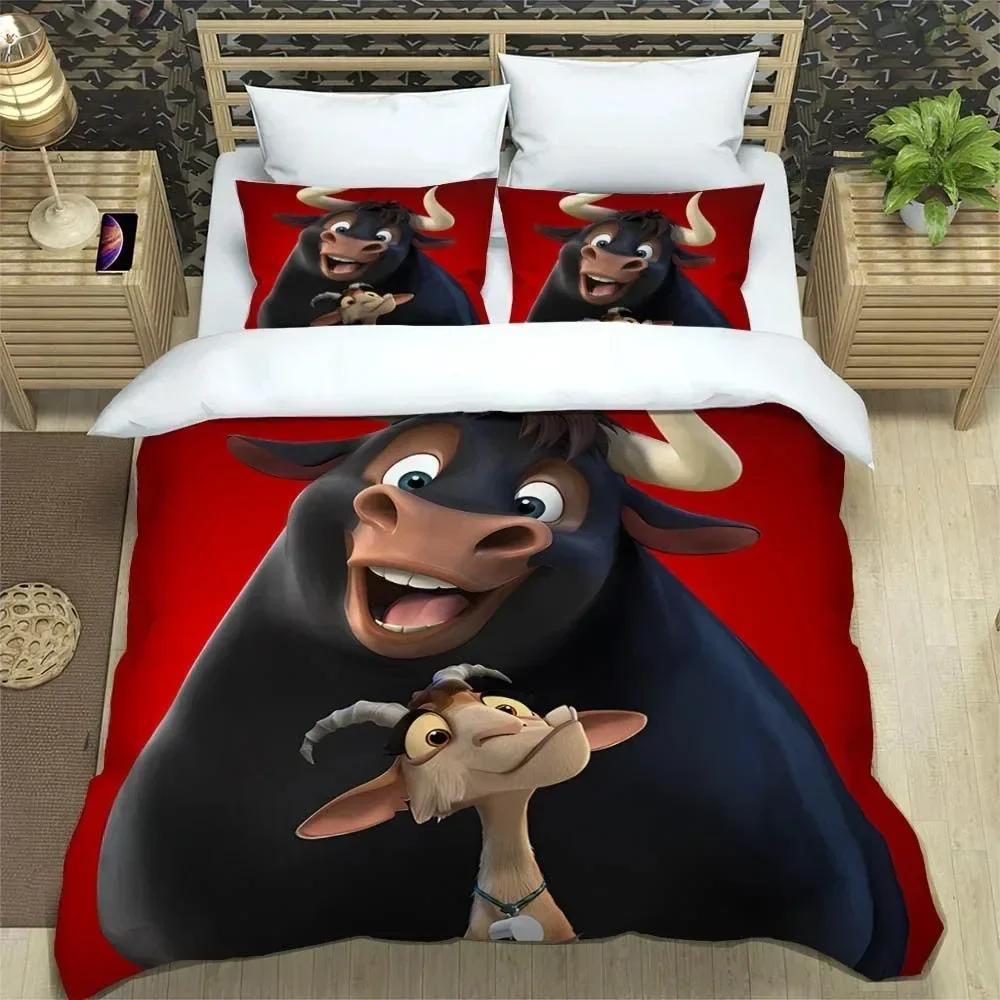 Set Biancheria da Letto 3D Ferdinand Set Letto Stampato Con Federa Copripiumino Morbido Matrimoniale King Size Biancheria per la Casa Lusso Regalo di Compleanno