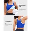 CHARMLEAKS Bikini Top per donna, scollo a barchetta, a coste, smerlato, costume da bagno imbottito, costume da bagno sportivo