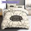 Dachshund Pattern Bedding Quilt Set Quilt Cover Pillowcase Home Decoration Birthday Gift (1 * duvet cover + 2 * pillowcase, without core)