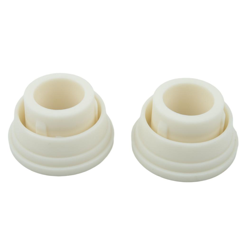 Rubber Bumpers for Pool Ladders 2 Pcs White Fit For 1.90 Inch Tubing 2.25 Inch Outer Diameter For 1.80 Inch Inner Diameter