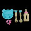 5 Pieces Plastic Cutlery Set Tableware Model For 25cm