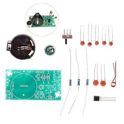 Fm Stereo Radio Transmitter Diy Kit With Microphone Dc 3V Soldering Practice