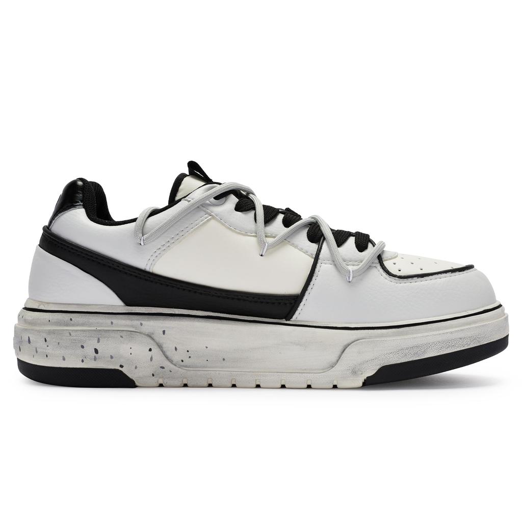 MLB Chunky Liner Abrasion Resistant Height Increasing Low Top Skateboard Shoes Unisex Black White Blue 3ASXCA12N-50WHS(Team80-)