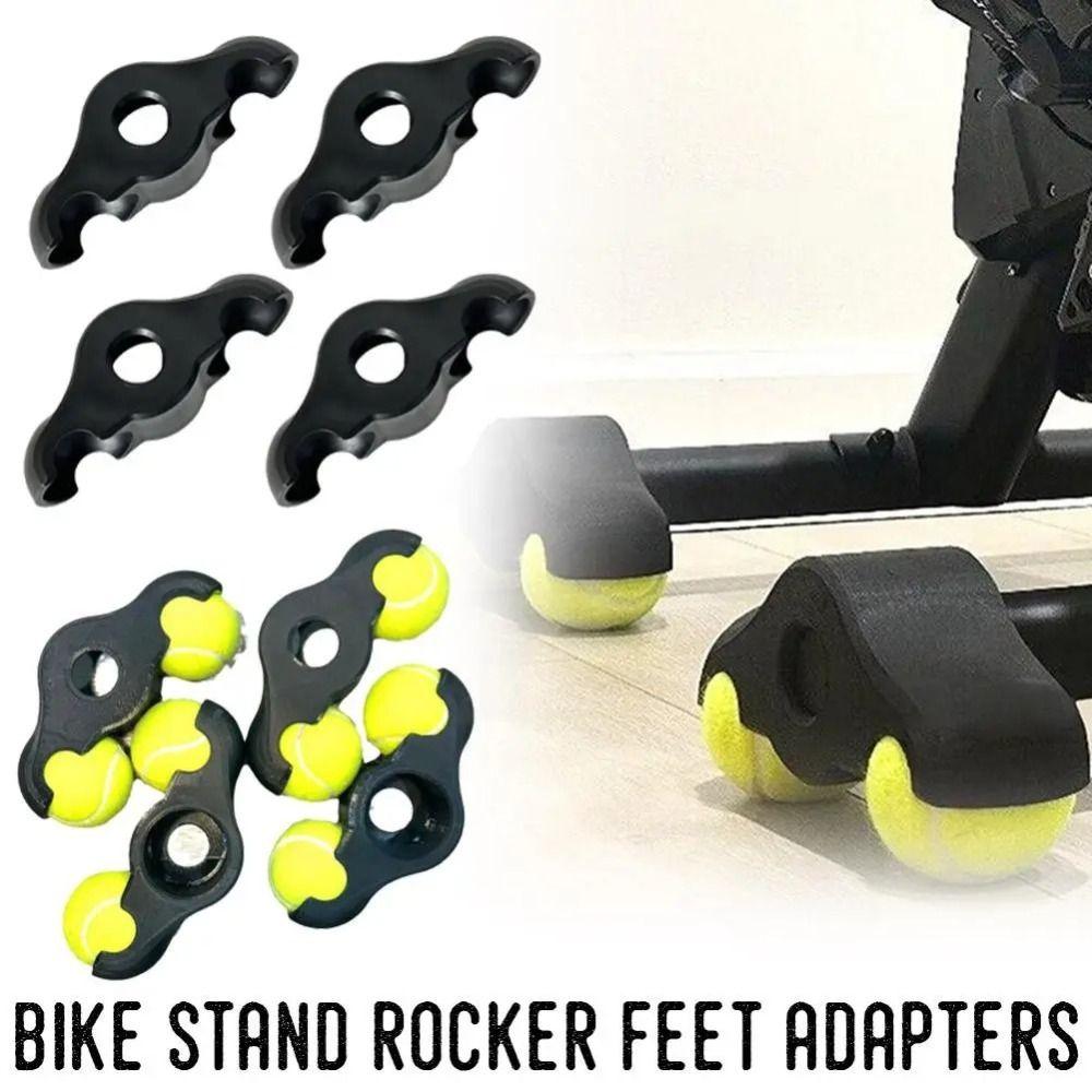Tennis Ball Bike Trainer Feet Pads Shock Absorbing Adjustable Indooor Cycling Snap Rocker Stable for Wahoo