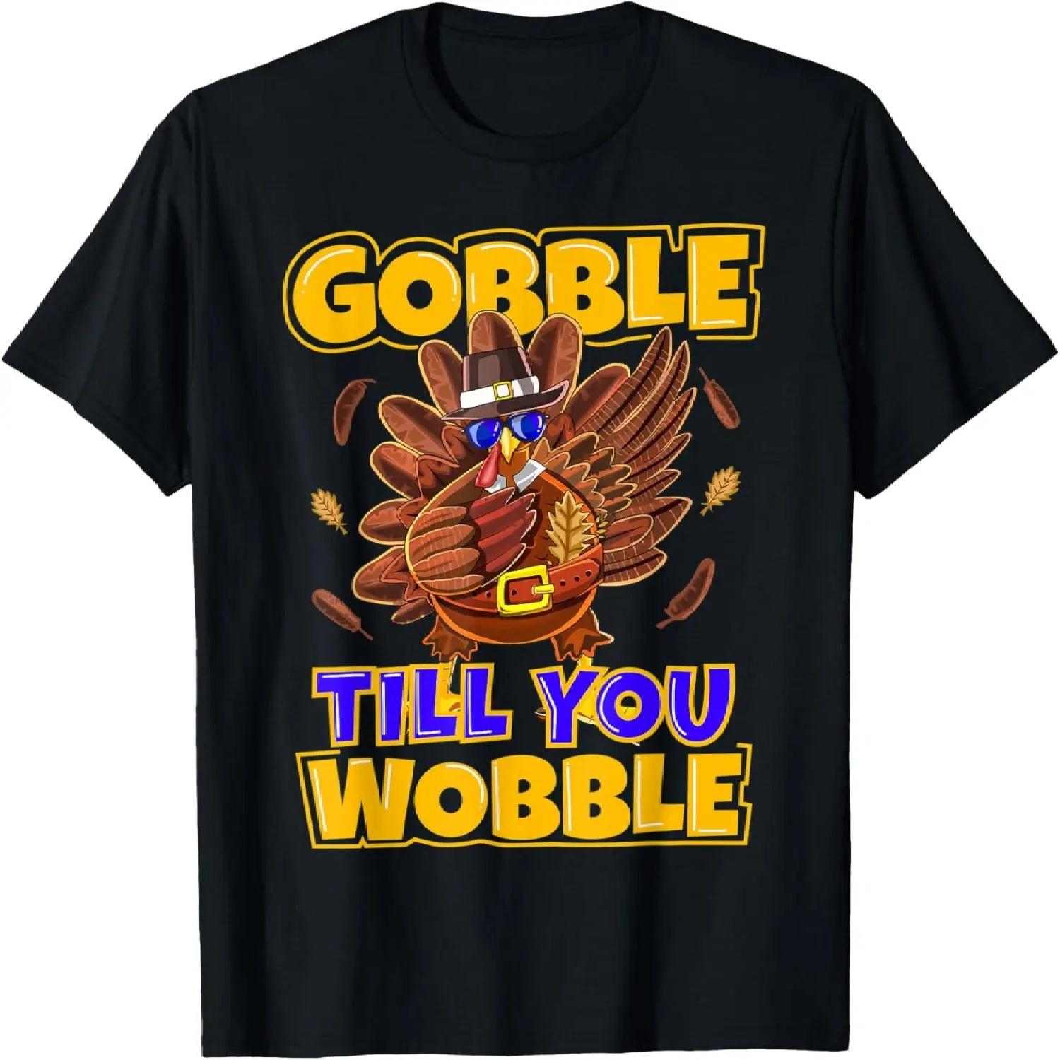 Kids Gobble Till You Wobble Turkey Outfit Thanksgiving T-Shirt XXXXXL разноцветный