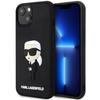 Hülle für iPhone 14 Plus Karl Lagerfeld Hardcase Gummi Ikonik 3D Schwarz