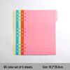 Colorful A4/B5 Loose-leaf Divider Pages for Notebooks, Universal & Customizable Index Pages