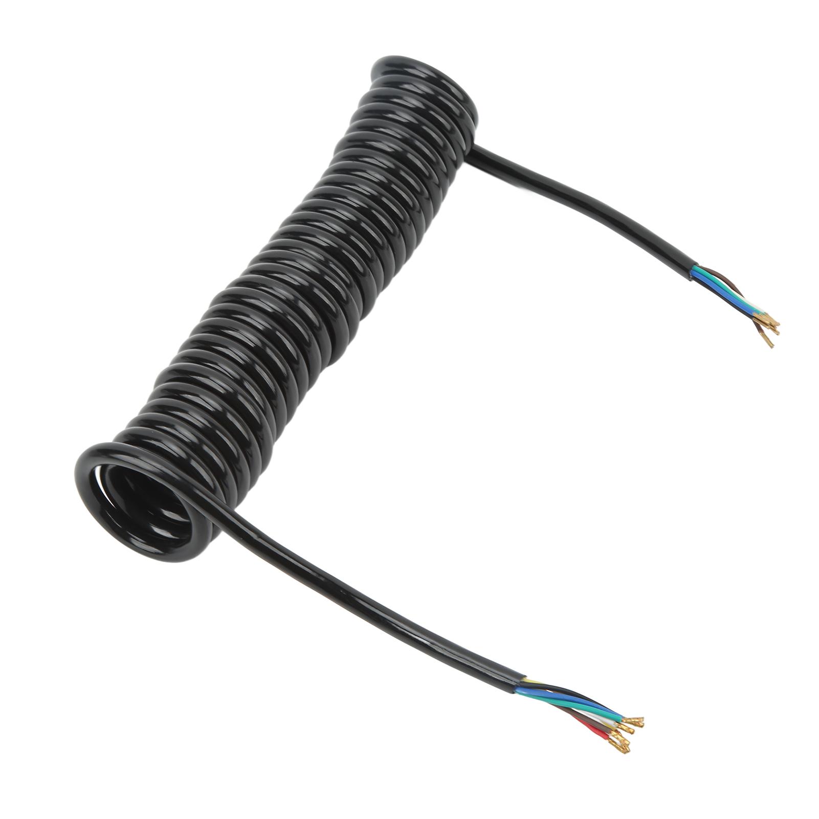 

Trailer Extension Coiled Cable 12.8ft 20AWG 7 Core Polyurethane Copper Trailer Extension Cable for Tow Truck RV