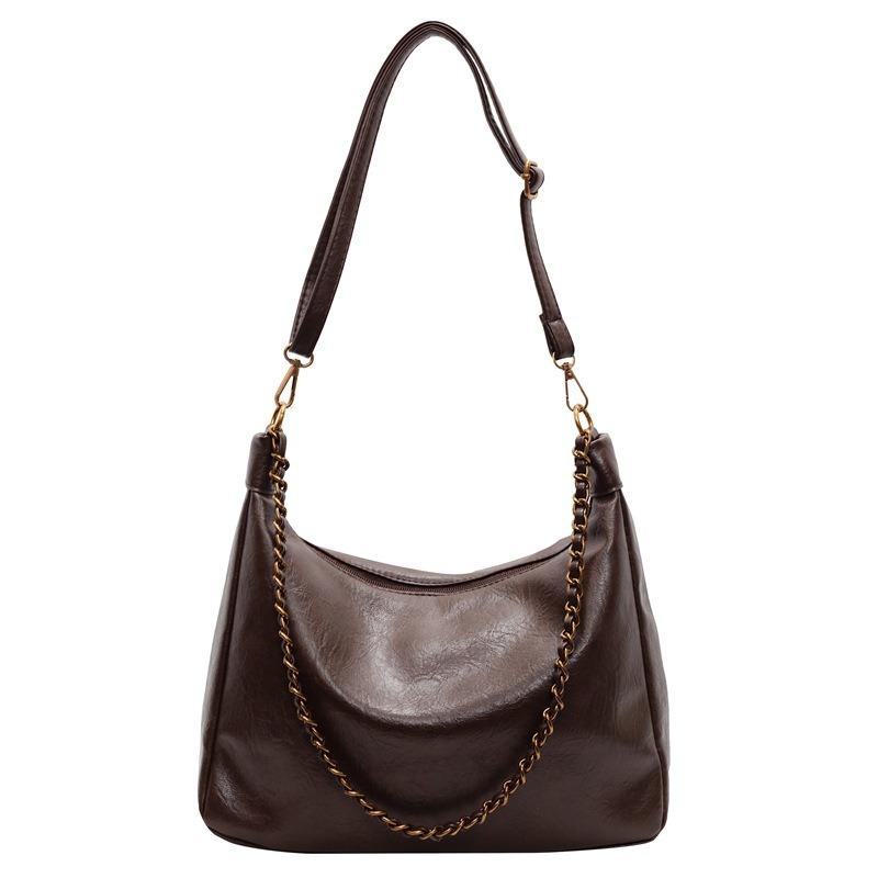 Premium Retro Bag Women's Bag New Popular Chain Shoulder Bag Large Capacity Commuter Tote Bag