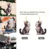 Adorable Acrylic Cat Pendant For Car Interior Decoration Cute Cartoon Style