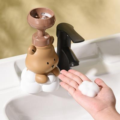 Distributeur Mousseur Ours Mignon, Contenant Moussant Distributeur Mousse pour Savon Liquide, Gels Douche, Soins de la Peau Générateur de Mousse