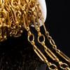 No Fade 1Meter Stainless Steel Gold Color Rolo Cuban Link Chain Bulk Thick Chains for DIY Necklace Bracelet Jewelry Making