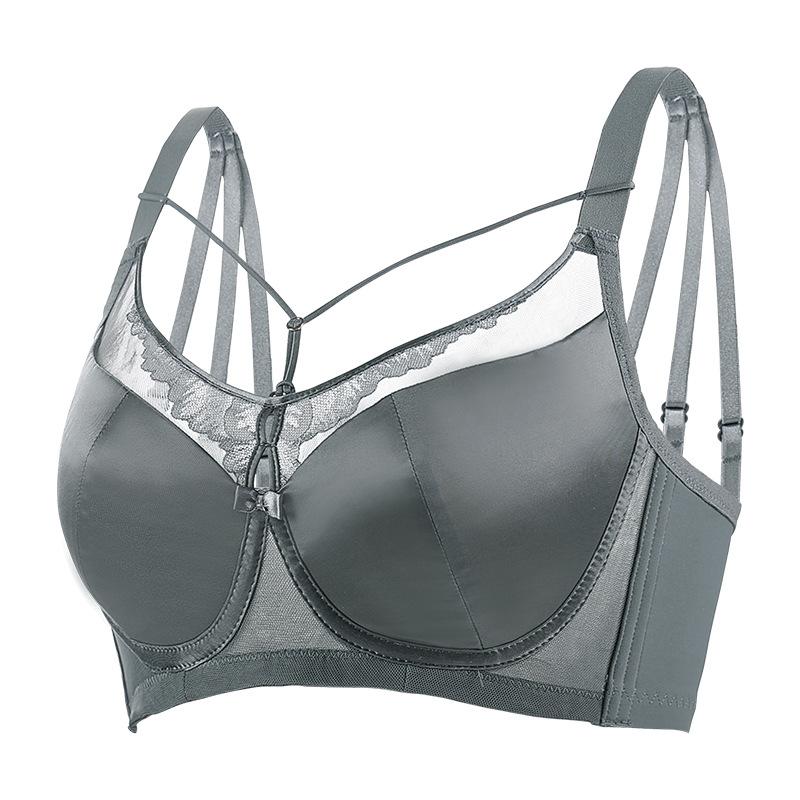 Underwear Women's Adjustable Bra Top Support Sexy Thin Bra No Steel Rim Large Bra