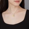 Emporio Armani Eagle Logo Design Trendy Hip Hop Stainless Steel Necklace Men necklace Gold Silver EGS3073040