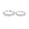 Sterling Silver Starry River Couple Rings: Luxurious, Shimmering Niche Design