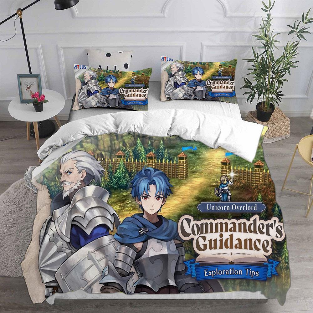 3D Printed Game Unicorn Overlord Bedding Sets Comforter Quilt Bed Cover Duvet Cover Pillow Case 2-3 Pieces Sets Kids Adult Size