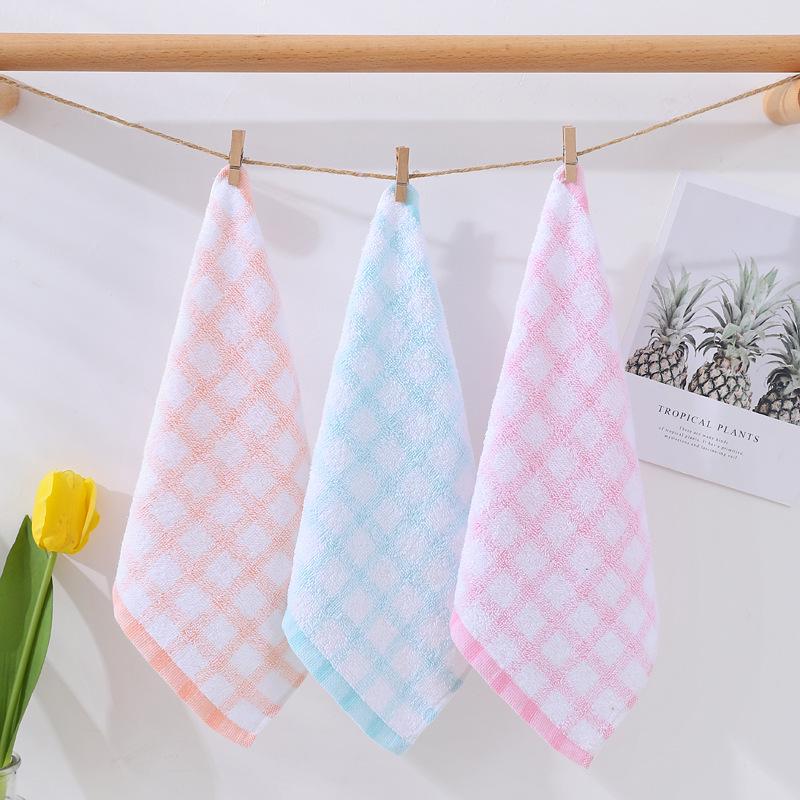 100% Cotton Baby Hand Towel, 25x25cm, Kindergarten Hook Square, Absorbent Single Yarn.